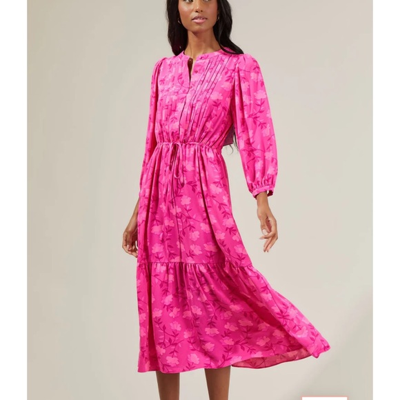 NWT Clever Floral Midi Dress 2X - Picture 2 of 9